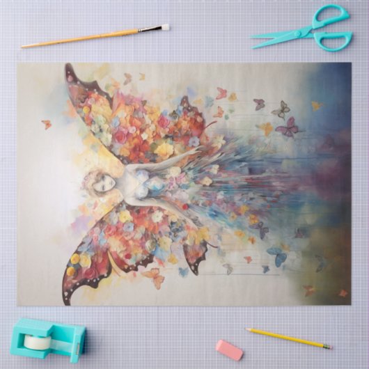 Vette vlinderfee tissuepapier (Craft)