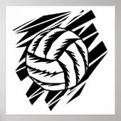 vette volleybalafbeelding poster (Voorkant)