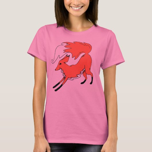 Vette vos, voor dames en heren t-shirt (Voorkant)