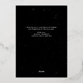 Vette vreugde moderne unieke drie foto gouden Kers Folie Feestdagenkaart (Achterkant)