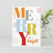 Vette vrolijke en heldere kerst Kaart (Staand voorkant)