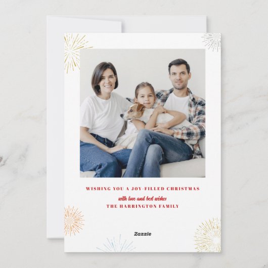 Vette vrolijke en heldere kerst Kaart (Achterkant)