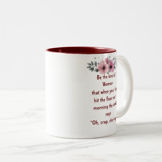 Vette vrouw Mok "Oh crap ze is op" (Voorkant rechts)