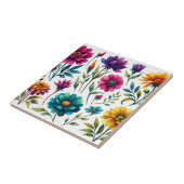 Vette Waterverf Bloemen Tegeltje (Zijkant)