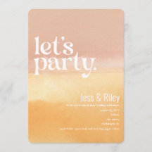 Vette Waterverf Laten we uitnodigen voor bruiloft