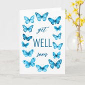 Vette Waterverf Vlinders WORDEN GOED BINNENKORT OP Kaart (Gele Bloem)