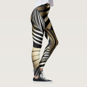 Vette zebrastrepen in metaal leggings (Rechts)