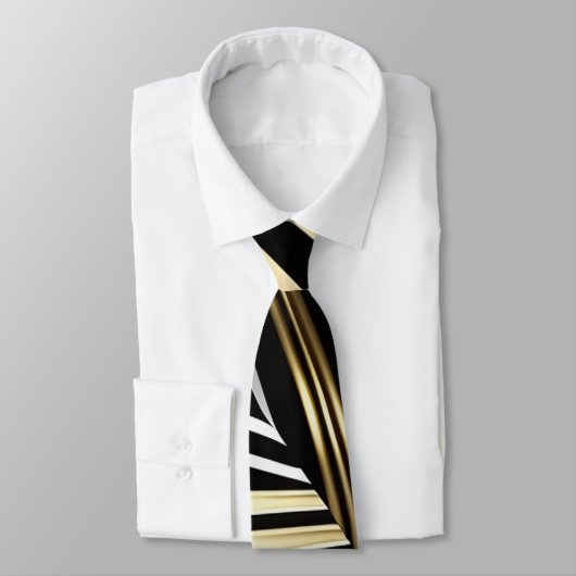 Vette zebrastrepen in metaal stropdas (Gebonden)