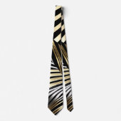 Vette zebrastrepen in metaal stropdas (Voorkant)