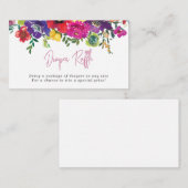 Vette zomerbloemen luiere riffels informatiekaartje (Voorkant / Achterkant)