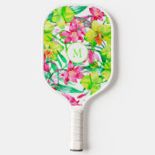 Vette zomerkleuren en bloemkolen pickleball paddle (Achterkant)