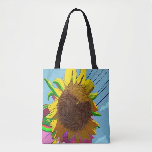 Vette Zonnebloem Canvas tas (Voorkant)