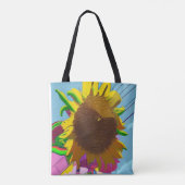 Vette Zonnebloem Canvas tas (Achterkant)