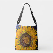 Vette zonnebloem crossbody tas (Voorkant)