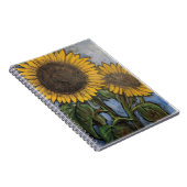 Vette zonnebloempaptop notitieboek (Rechterzijde)