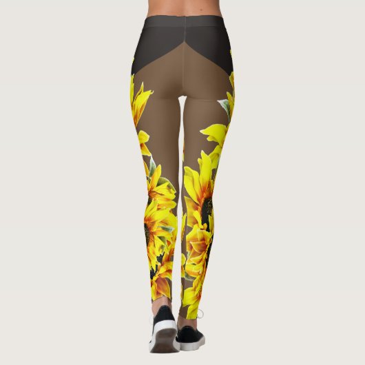 Vette zonnebloempitten Leggings (Achterkant)