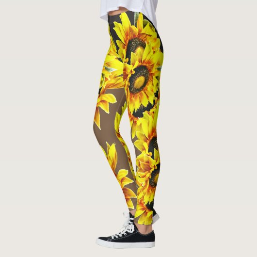 Vette zonnebloempitten Leggings (Links)