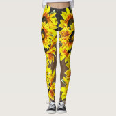 Vette zonnebloempitten Leggings (Voorkant)