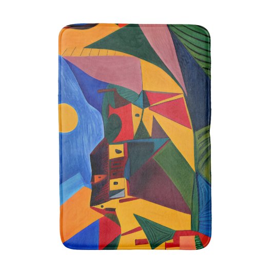 Vette zonsondergang Picasso kunst Badmat (Voorkant Verticaal)