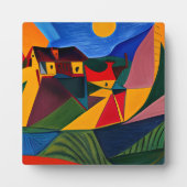 Vette zonsondergang Picasso kunst Fotoplaat (Voorkant)