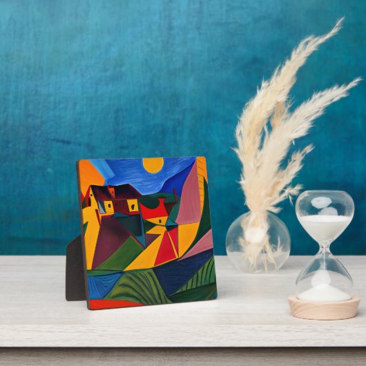 Vette zonsondergang Picasso kunst Fotoplaat (Insitu)