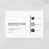 Vette zwarte en witte sociale media visitekaartje (Voorkant)