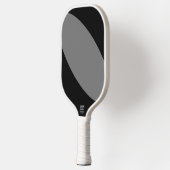 Vette zwarte grijze moderne vlekjes pickleball paddle (Links)