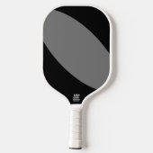 Vette zwarte grijze moderne vlekjes pickleball paddle (Achterkant)
