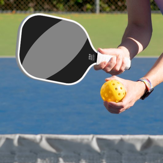 Vette zwarte grijze moderne vlekjes pickleball paddle (Insitu)