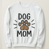 Vette Zwarte Hond Mam Bruine Poot Print Typografie Trui (Design voorkant)