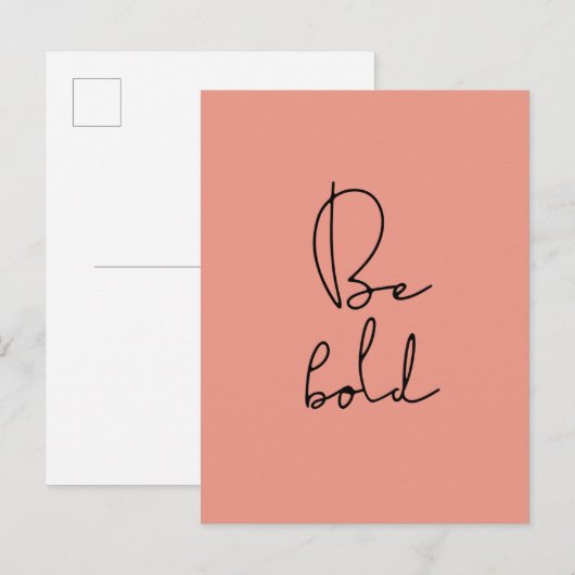 Vette zwarte lettertype briefkaart (Voorkant / Achterkant)