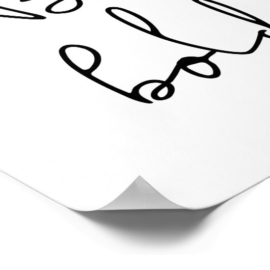 Vette zwarte lettertype poster (Hoek)