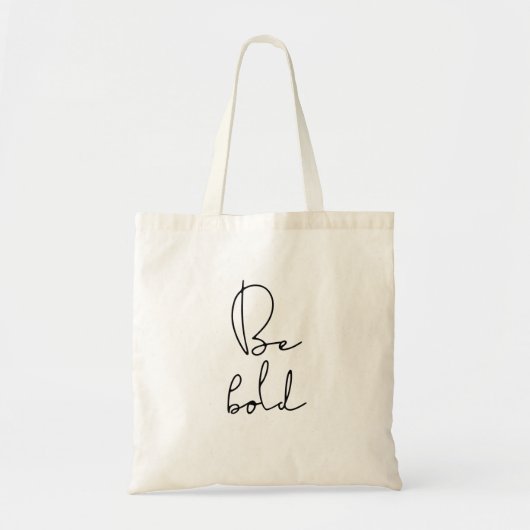 Vette zwarte lettertype tote bag (Voorkant)