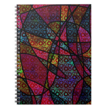 Vette Zwarte Lijnen & Meerkleurige, Abstracte Text