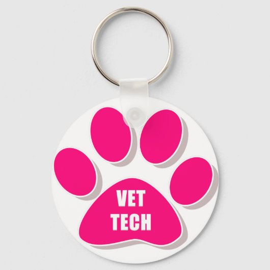 vettech paw sleutelhanger roze (Voorkant)