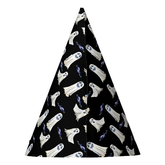 Vetten en geesten Pattern Halloween Birthday Party Feesthoedjes (Achterkant)