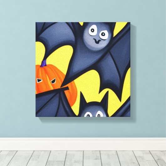 Vetten en pompoenen canvas afdruk (Insitu (Houten vloer))