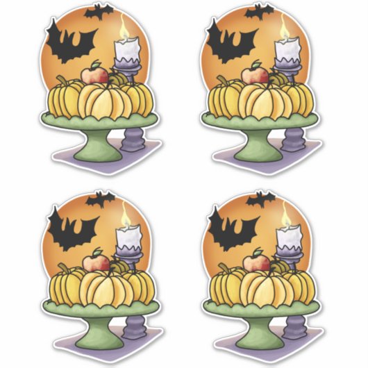Vetten en pompoenen sticker (Voorkant)