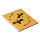 Vetten naar Halloween Oranje Square Notitieblok (Schuin)