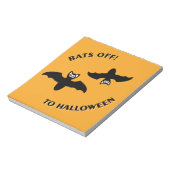 Vetten naar Halloween Oranje Square Notitieblok (Linkerzijde)