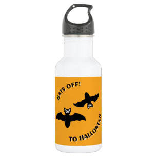 Vetten naar Halloween Oranje Square Waterfles
