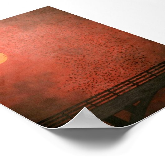 Vetten op zonsondergang poster (Hoek)