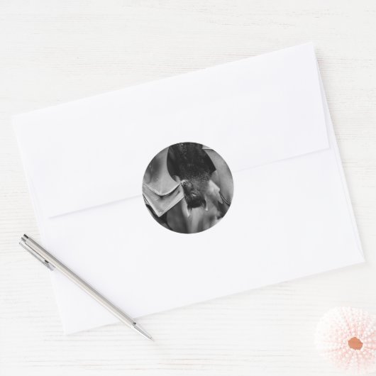 Vettenbakken met dekseltjes ronde sticker (Envelop)