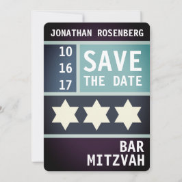 Vetter Ster van David Bar Mitzvah sparen de Datum Save The Date