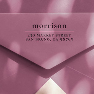 Vettere Kleine Familienaam & Retouradres Zelfinktende Stempel