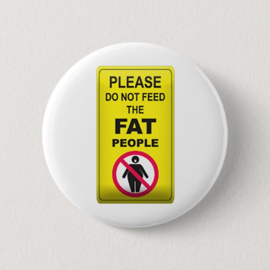 Vettig eten niet ronde button 5,7 cm (Voorkant)
