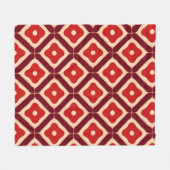 🔴 Vettig rood geometrisch abstract patroon ✨ Fleece Deken (Voorkant (Horizontaal))