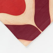 🔴 Vettig rood geometrisch abstract patroon ✨ Fleece Deken (Hoek)