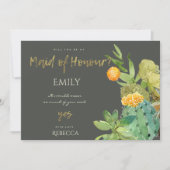 VETTIIGE CACTUS BLOEMIGE WATERVERF JUFFROUW VAN EE KAART (Voorkant)