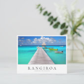 Vetty met boten in de tropische gebieden Rangiroa, Briefkaart (Staand voorkant)